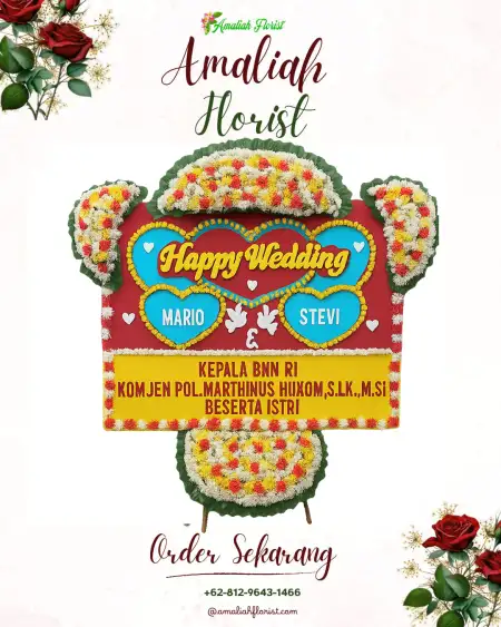 Papan Bunga Pernikahan Pipikoro